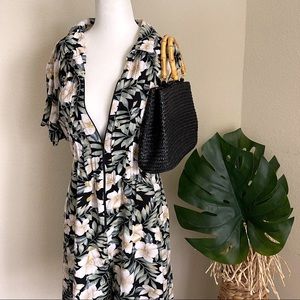 Basic Editions Tropical Floral Romper